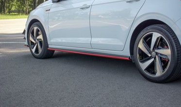 Боковые диффузоры порогов Volkswagen Polo MK6 GTI фото