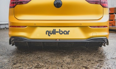 Диффузор на задний бампер с ребрами VW Golf 8  фото