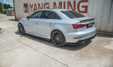 Тюнинговые листвы под пороги Audi S3 / A3 S-line Sedan 8V FL вер.2 фото