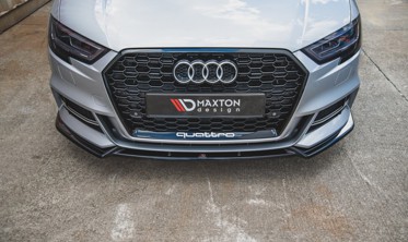 Дифузор переднього бампера Audi S3/A3 S-line 8V FL Sedan вер.3 фото