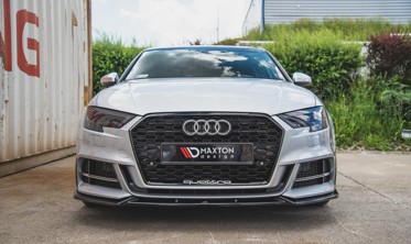 Дифузор переднього бампера Audi S3/A3 S-line 8V FL Sedan вер.3 фото
