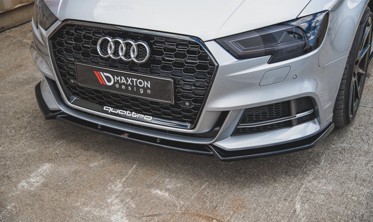 Дифузор переднього бампера Audi S3/A3 S-line 8V FL Sedan вер.3 фото
