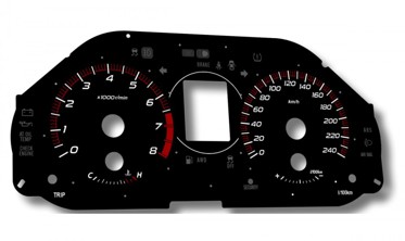 Шкалы-заменители с миль на км Subaru Forester 2011-2013 фото