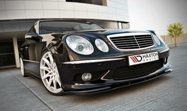 Диффузор переднего бампера Mercedes E W211 версия AMG дорест. фото
