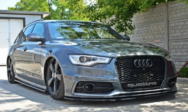 Диффузор переднего бампера Audi A6 C7 S-line вар.1 глянец фото