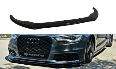 Диффузор переднего бампера Audi A6 C7 S-line вар.1 глянец фото