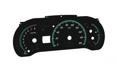 Шкали-замінники з миль на км Toyota Sienna 3 2011-2014 фото