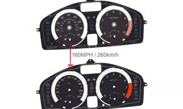 Шкалы-заменители с миль на км Volvo C70 2009-2013 фото