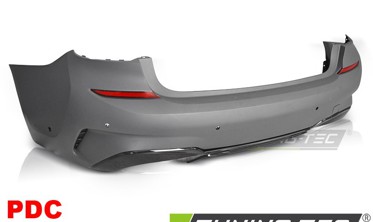 Бампер задний BMW 3 G20 в стиле M-PERFORMANCE (двойные насадки) PDC/Parking assistant фото