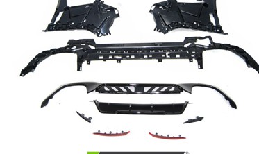 Бампер задний BMW 3 G20 в стиле M-PERFORMANCE (двойные насадки) PDC/Parking assistant фото