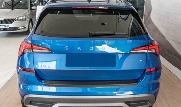 захисна накладка на задній бампер Skoda Kamiq (АБС-пластик) фото
