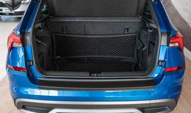 захисна накладка на задній бампер Skoda Kamiq (АБС-пластик) фото