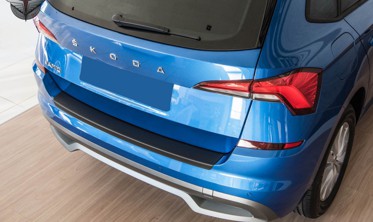 захисна накладка на задній бампер Skoda Kamiq (АБС-пластик) фото