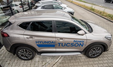 подножки боковые (пороги) HYUNDAI TUCSON III стиль OEM фото