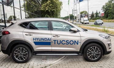 подножки боковые (пороги) HYUNDAI TUCSON III стиль OEM фото