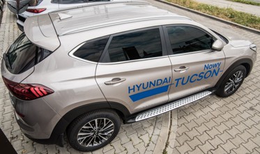 подножки боковые (пороги) HYUNDAI TUCSON III стиль OEM фото
