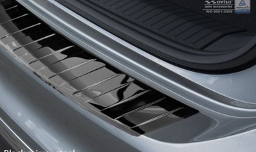 Накладка на задний бампер VW Tiguan II / Tiguan Allspace (черный хром) фото