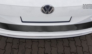 Накладка на задний бампер VW Tiguan II / Tiguan Allspace (карбон) фото