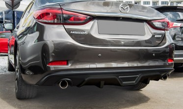 Дифузор заднього бампера Mazda 6 III седан, чорний фото