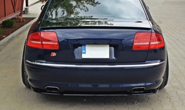 Дифузор заднього бампера Audi A8 W12 D3 з вертикальними ребрами фото