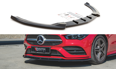 Передний диффузор на бампер Mercedes-benz CLA версия AMG-line C118 / X118 вер. 2 фото