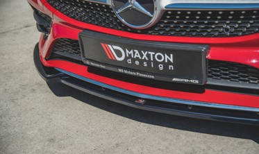 Передний диффузор на бампер Mercedes-benz CLA версия AMG-line C118 / X118 вер. 2 фото