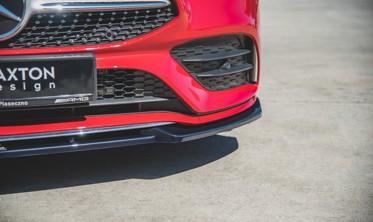 Передний диффузор на бампер Mercedes-benz CLA версия AMG-line C118 / X118 вер. 2 фото