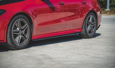 Накладки боковых порогов Mercedes-benz CLA AMG-line C118 / X118 фото