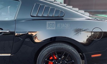 Накладки на боковые окна Ford Mustang 2010-2014 в стиле GT500 фото