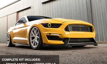 Передний бампер Ford Mustang с диффузором в стиле Shelby GT350 фото