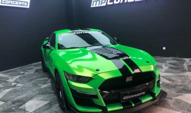 Тюнінговий бампер Ford Mustang з дифузором у стилі GT500 фото