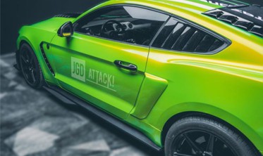Накладки на пороги Ford Mustang в стиле GT500 фото