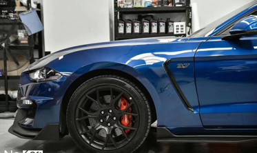 Накладки на пороги Ford Mustang в стиле GT500 фото