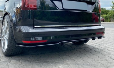 Диффузор заднего бампера Volkswagen Caddy MK3 рестайл с вертикальными ребрами фото