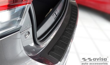 Защитная накладка на бортик заднего бампера Opel Corsa F черная фото