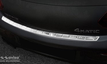 Защитная накладка на бортик заднего бампера Mersedes W205 Coupe фото