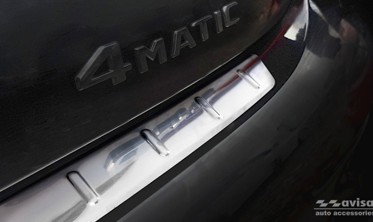 Захисна накладка на борт заднього бампера Mersedes W205 Coupe фото