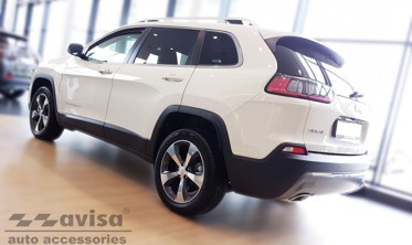 Захисна накладка на борт заднього бампера Jeep Cherokee V рестайл фото