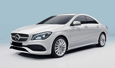 Защитная накладка на бортик заднего бампера Mercedes CLA C118 черная фото