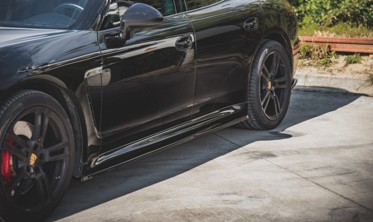 Накладки под боковые пороги Porsche Panamera Turbo 970 Facelift вер. 1 фото