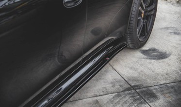 Боковые накладки порогов Porsche Panamera Turbo 970 FL вер. 2 фото
