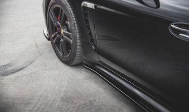 Боковые накладки порогов Porsche Panamera Turbo 970 FL вер. 2 фото