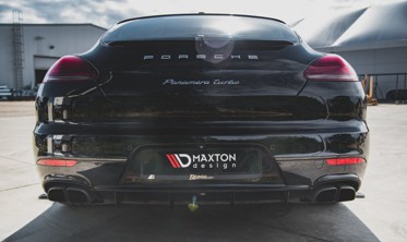 Центральная накладка заднего бампера Porsche Panamera Turbo 970 рестайл фото