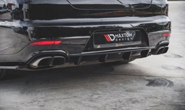 Центральная накладка заднего бампера Porsche Panamera Turbo 970 рестайл фото