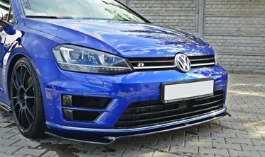 Спойлер переднего бампера VW Golf 7 R / R-Line вер.2 фото