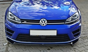 Спойлер переднего бампера VW Golf 7 R / R-Line вер.2 фото