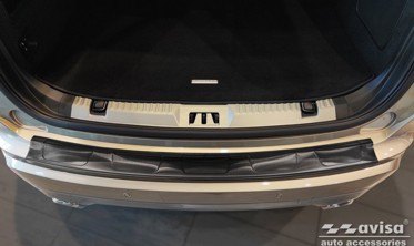Защитная накладка на бортик заднего бампера Ford Edge II черная фото