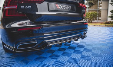 Диффузор заднего бампера Volvo S60 R-design MK3 с вертикальными ребрами фото