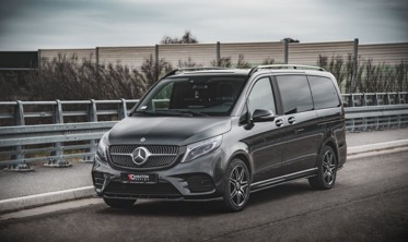 Накладка на передній бампер Mercedes V-Class W447 FL версія AMG-Line вер.1 фото