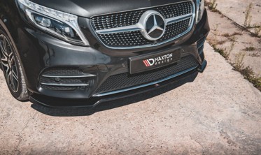 Тюнінговий дифузор переднього бампера Mercedes V-Class W447 рестайл AMG-Line вер. 4 фото